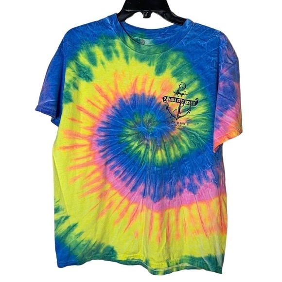 Panama City Beach Tops - Panama City Beach Tie Dye Short Sleeve Tee